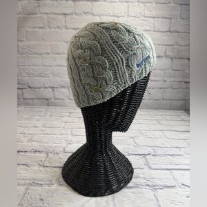 Burton Snow Gear Light Green Cable Knit Beanie. OS. Toboggan. Snow Ski. Winter.